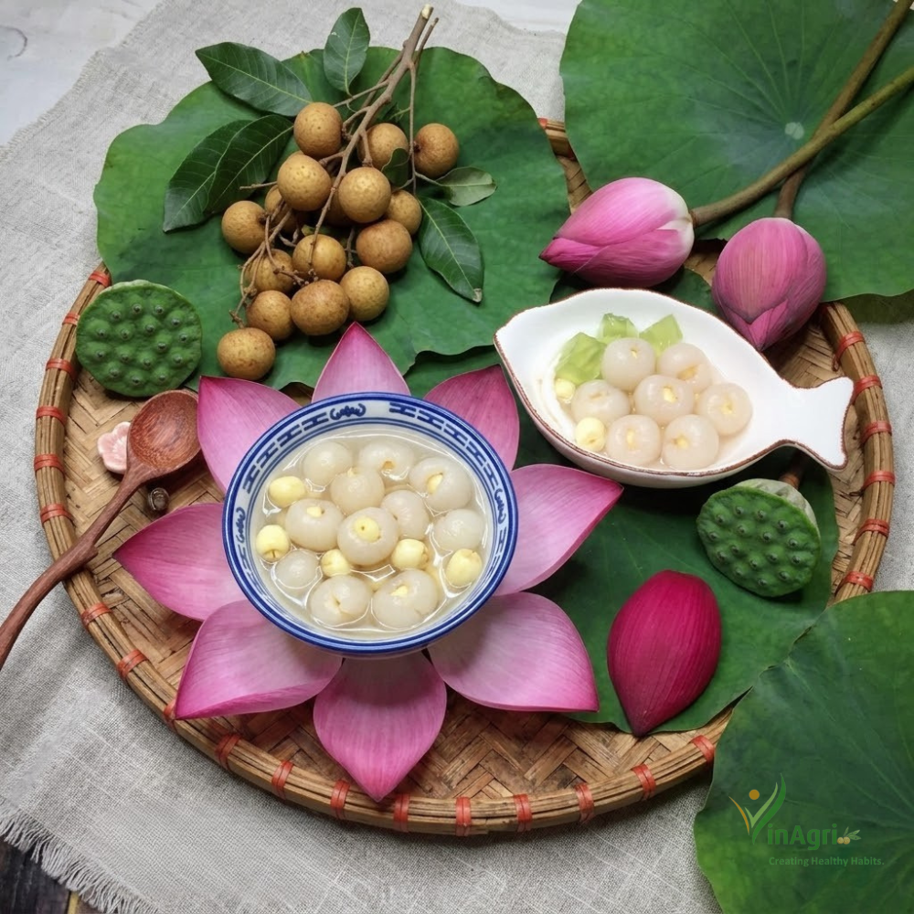 Thành phẩm món chè sen long nhãn